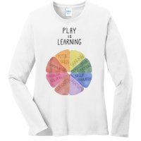 Play Is Learning Funny Teacher Ladies Long Sleeve Shirt