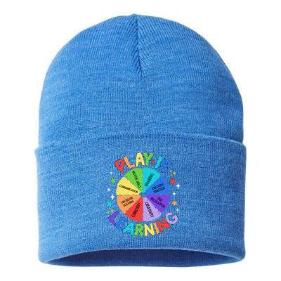 Play Is Learning Teacher Kindergarten Sustainable Knit Beanie