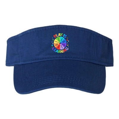 Play Is Learning Teacher Kindergarten Valucap Bio-Washed Visor