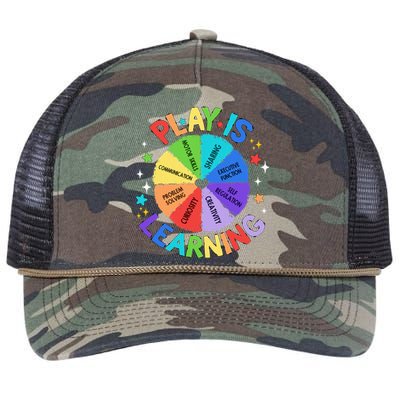 Play Is Learning Teacher Kindergarten Retro Rope Trucker Hat Cap