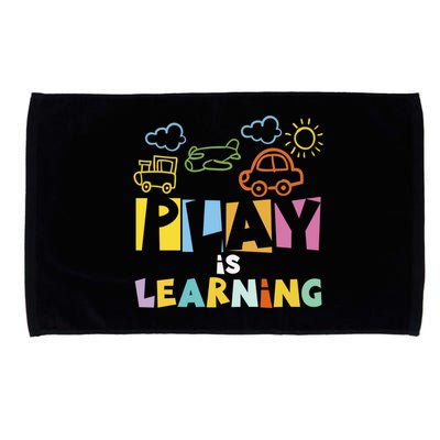 Play Is Learning Design T Designs For Teachers Preschool Gift Microfiber Hand Towel