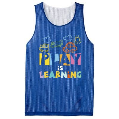 Play Is Learning Design T Designs For Teachers Preschool Gift Mesh Reversible Basketball Jersey Tank