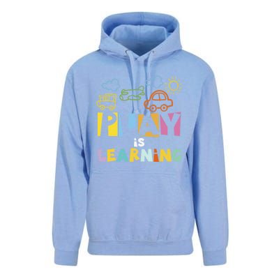 Play Is Learning Design T Designs For Teachers Preschool Gift Unisex Surf Hoodie