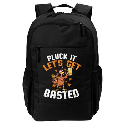 Pluck It Let's Get Basted Funny Thanksgiving Holiday Daily Commute Backpack