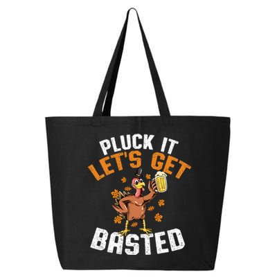 Pluck It Let's Get Basted Funny Thanksgiving Holiday 25L Jumbo Tote