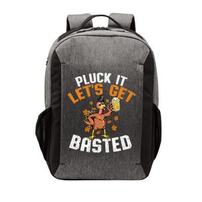 Pluck It Lets Get Basted Funny Thanksgiving Holiday Vector Backpack