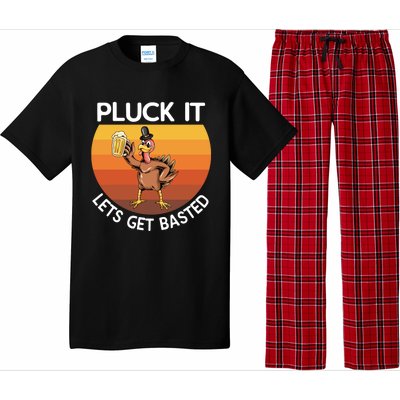 Pluck It Lets Get Basted Turkey Gift Pajama Set