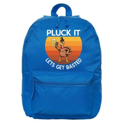 Pluck It Lets Get Basted Turkey Gift 16 in Basic Backpack