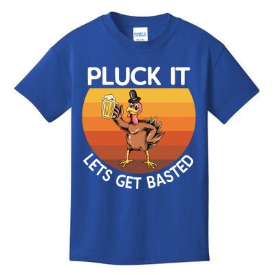 Pluck It Lets Get Basted Turkey Gift Kids T-Shirt