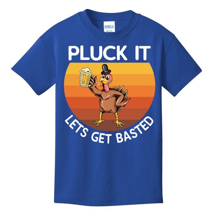 Pluck It Lets Get Basted Turkey Gift Kids T-Shirt