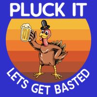 Pluck It Lets Get Basted Turkey Gift Zip Tote Bag