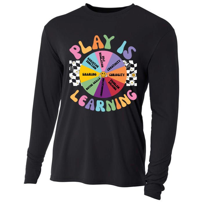 Play Is Learning Preschool Teacher Play Based Learning Cooling Performance Long Sleeve Crew