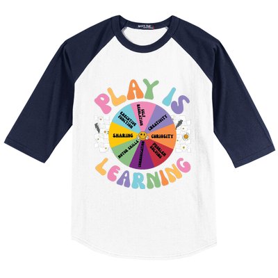 Play Is Learning Preschool Teacher Play Based Learning Baseball Sleeve Shirt