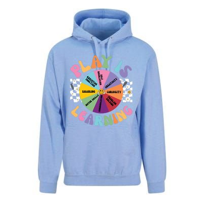 Play Is Learning Preschool Teacher Play Based Learning Unisex Surf Hoodie