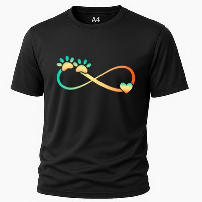 Pawprints Infinite Love Heart Infinity Symbol Vintage Retro Funny Gift Performance Shirt