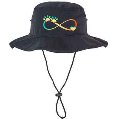 Pawprints Infinite Love Heart Infinity Symbol Vintage Retro Funny Gift Bucket Hat
