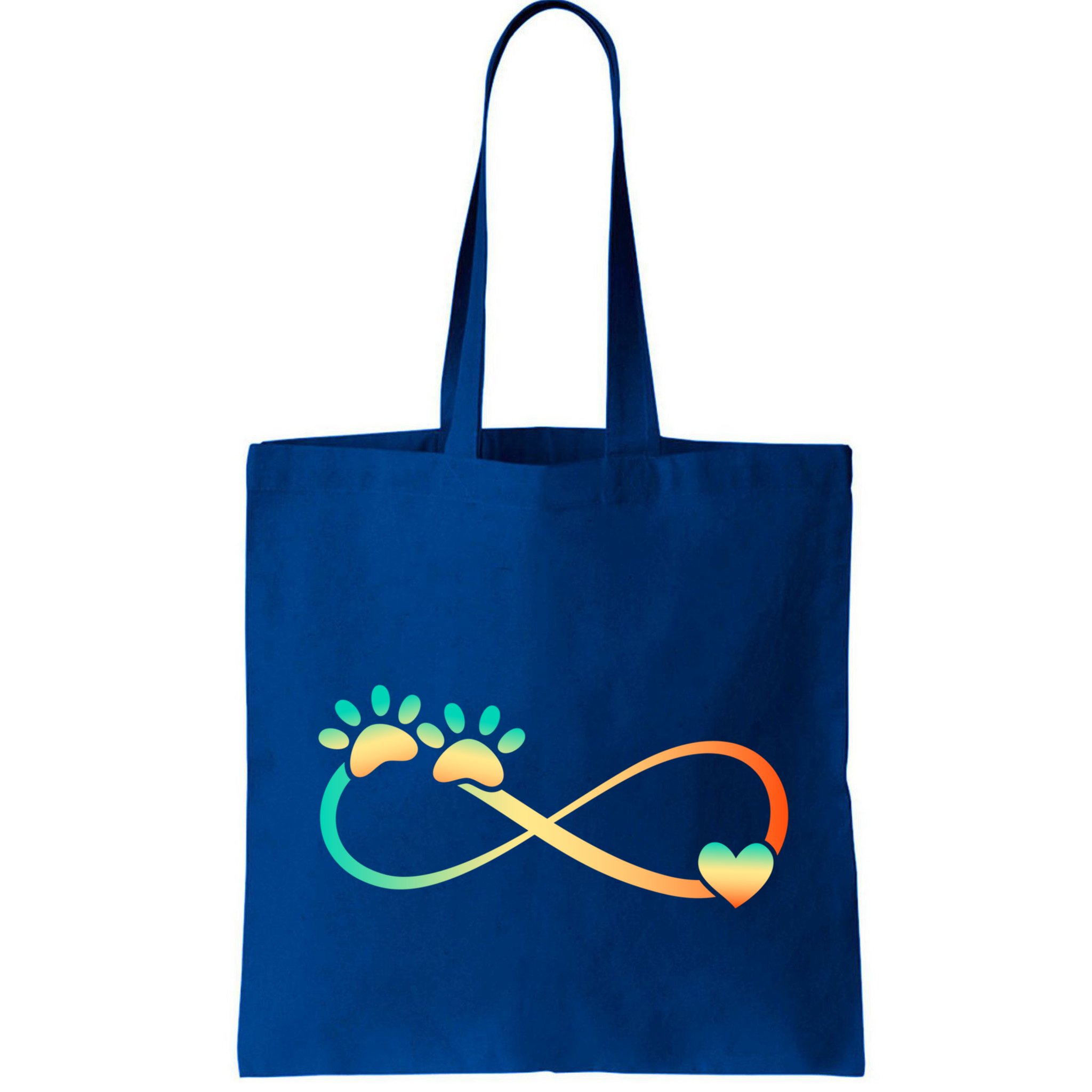 Pawprints Infinite Love Heart Infinity Symbol Vintage Retro Funny Gift Bag