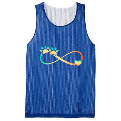 Pawprints Infinite Love Heart Infinity Symbol Vintage Retro Funny Gift Mesh Reversible Basketball Jersey Tank