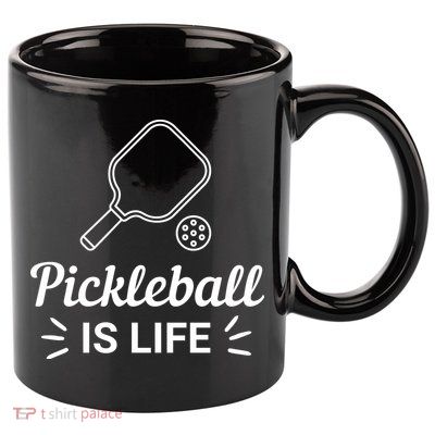 Pickleball Is Life Dink Enthusiast Gift. 11oz C Handle Ceramic Mug