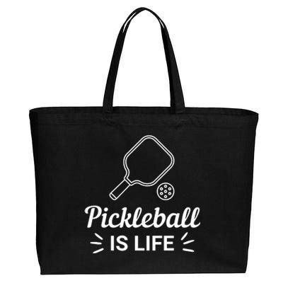 Pickleball Is Life Dink Enthusiast Gift. Cotton Canvas Jumbo Tote