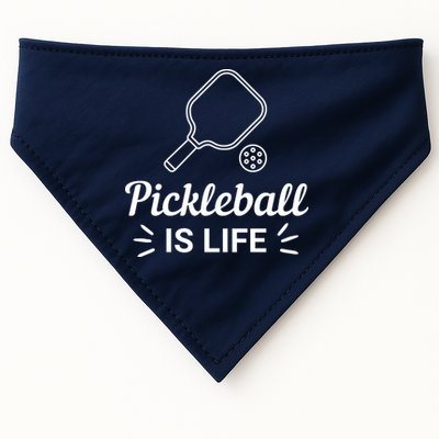 Pickleball Is Life Dink Enthusiast Gift. USA-Made Doggie Bandana