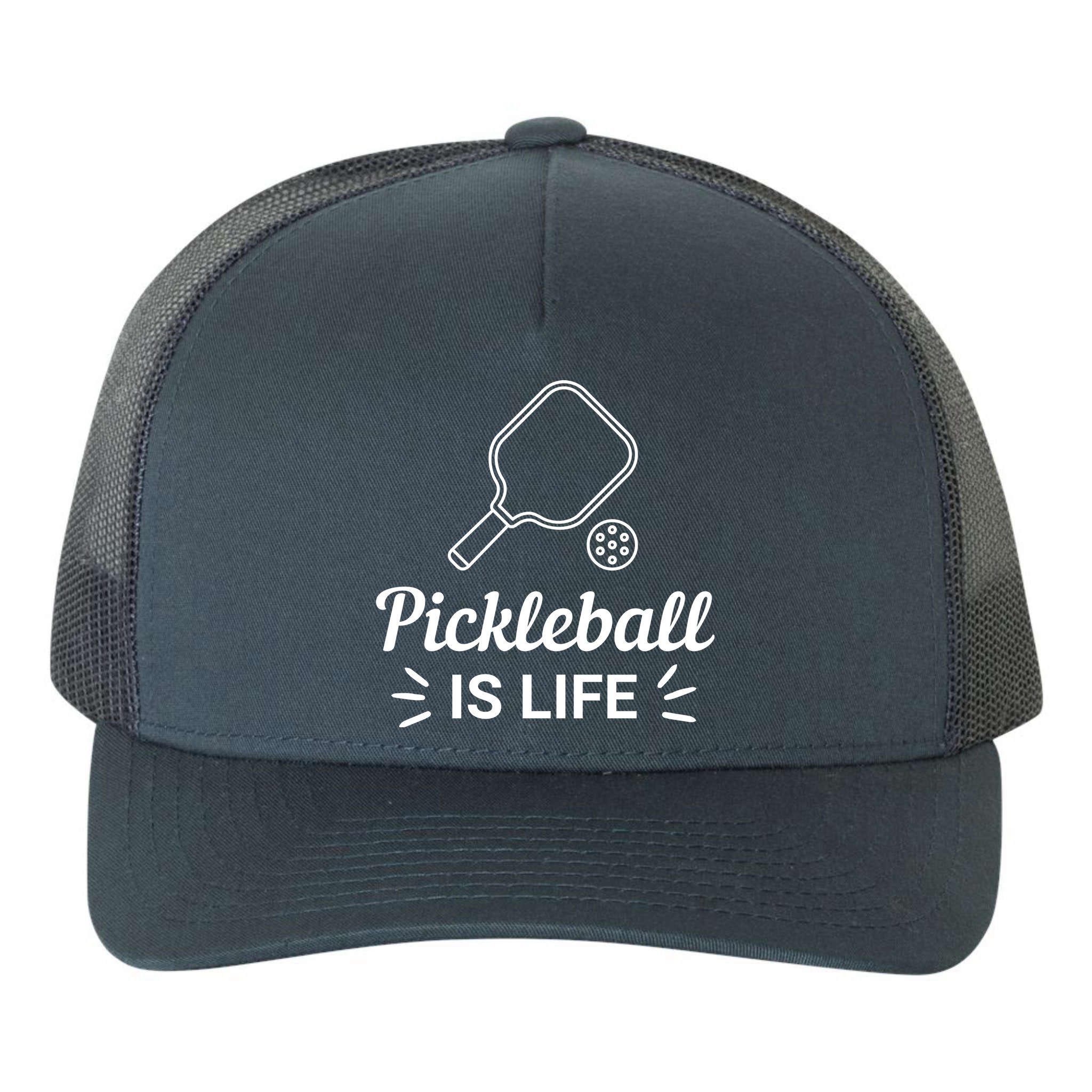 Pickleball Is Life Dink Enthusiast Gift. Yupoong Adult 5-Panel Trucker Hat