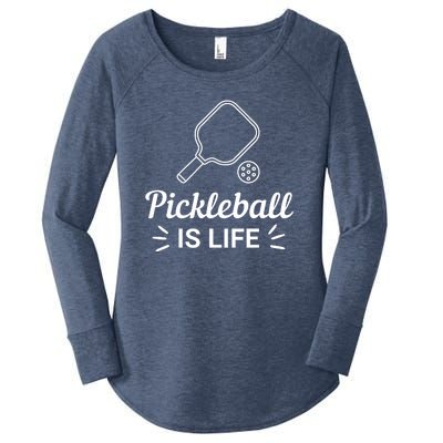 Pickleball Is Life Dink Enthusiast Gift. Women's Perfect Tri Tunic Long Sleeve Shirt