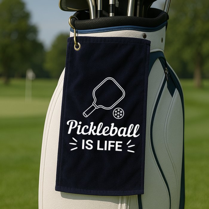 Pickleball Is Life Dink Enthusiast Gift. Golf Towel