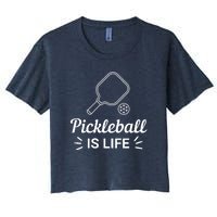 Pickleball Is Life Dink Enthusiast Gift. Women's Crop Top Tee