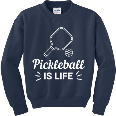 Pickleball Is Life Dink Enthusiast Gift. Kids Sweatshirt