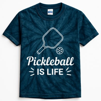 Pickleball Is Life Dink Enthusiast Gift. Kids Tie-Dye T-Shirt