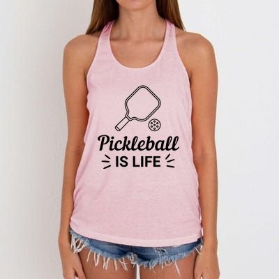 Pickleball Is Life Dink Enthusiast Gift. Women's Knotted Racerback Tank