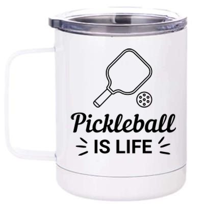 Pickleball Is Life Dink Enthusiast Gift. 12 oz Stainless Steel Tumbler Cup