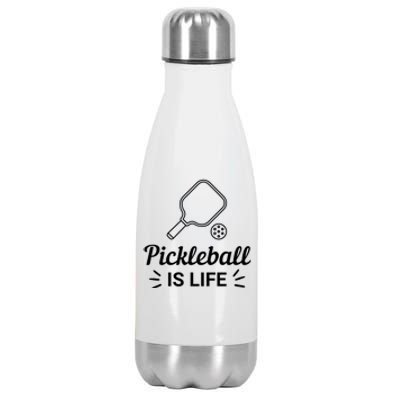 Pickleball Is Life Dink Enthusiast Gift. Stainless Steel Insulated Water Bottle