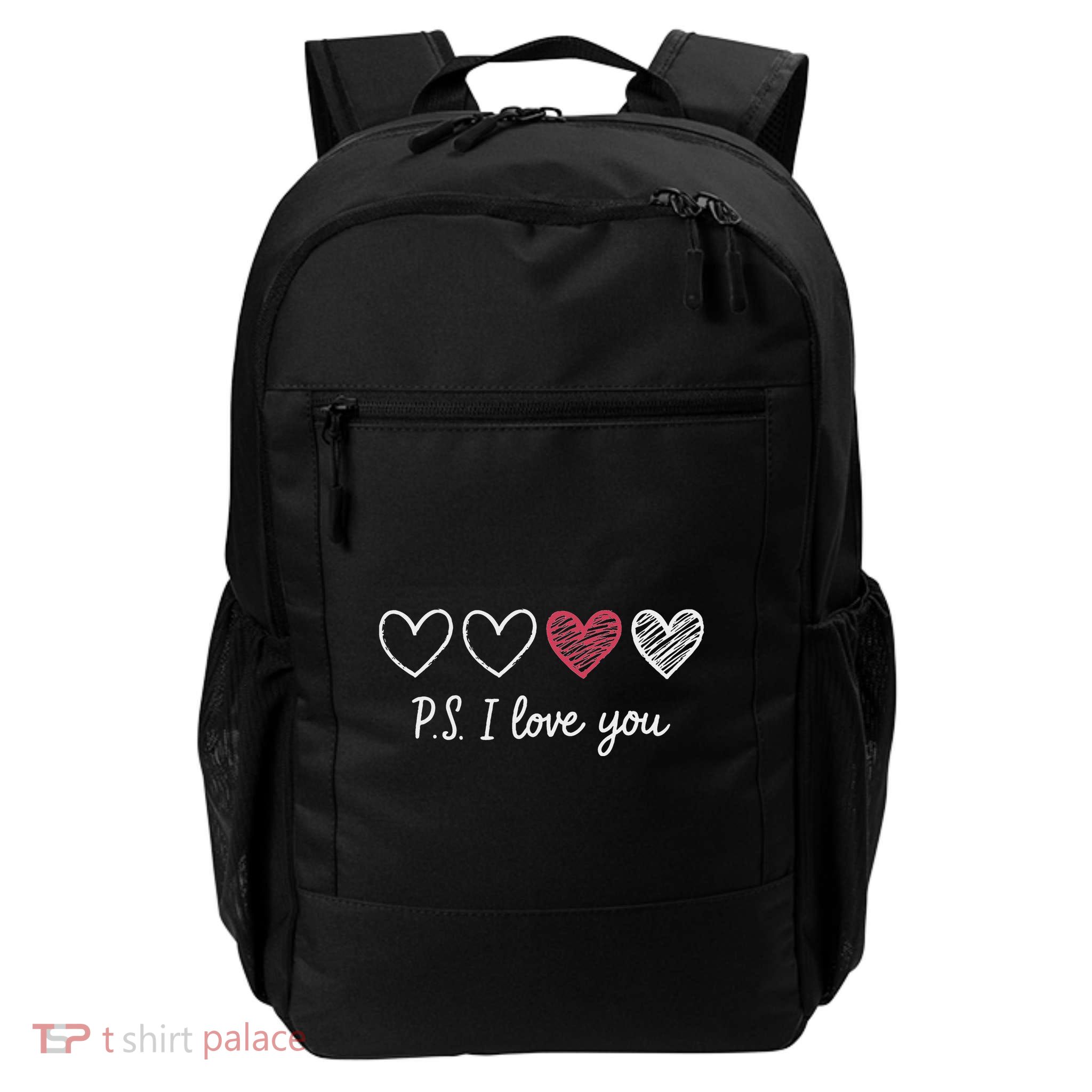 Ps I Love You Day ValentineS Day Purple Heart Women Daily Commute Backpack