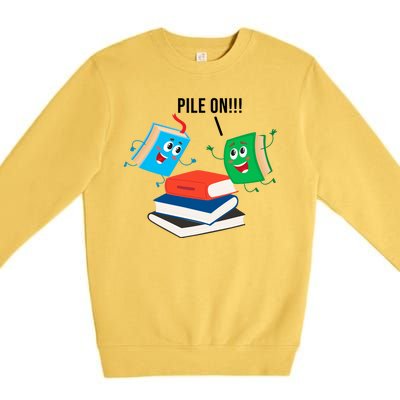 Pile On Books Premium Crewneck Sweatshirt