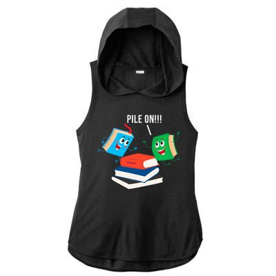 Pile On Books Ladies PosiCharge Tri-Blend Wicking Draft Hoodie Tank