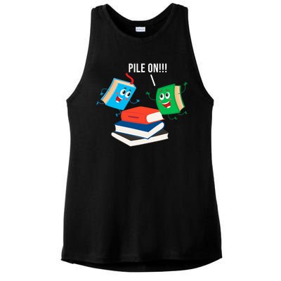 Pile On Books Ladies PosiCharge Tri-Blend Wicking Tank