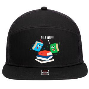 Pile On Books 7 Panel Mesh Trucker Snapback Hat