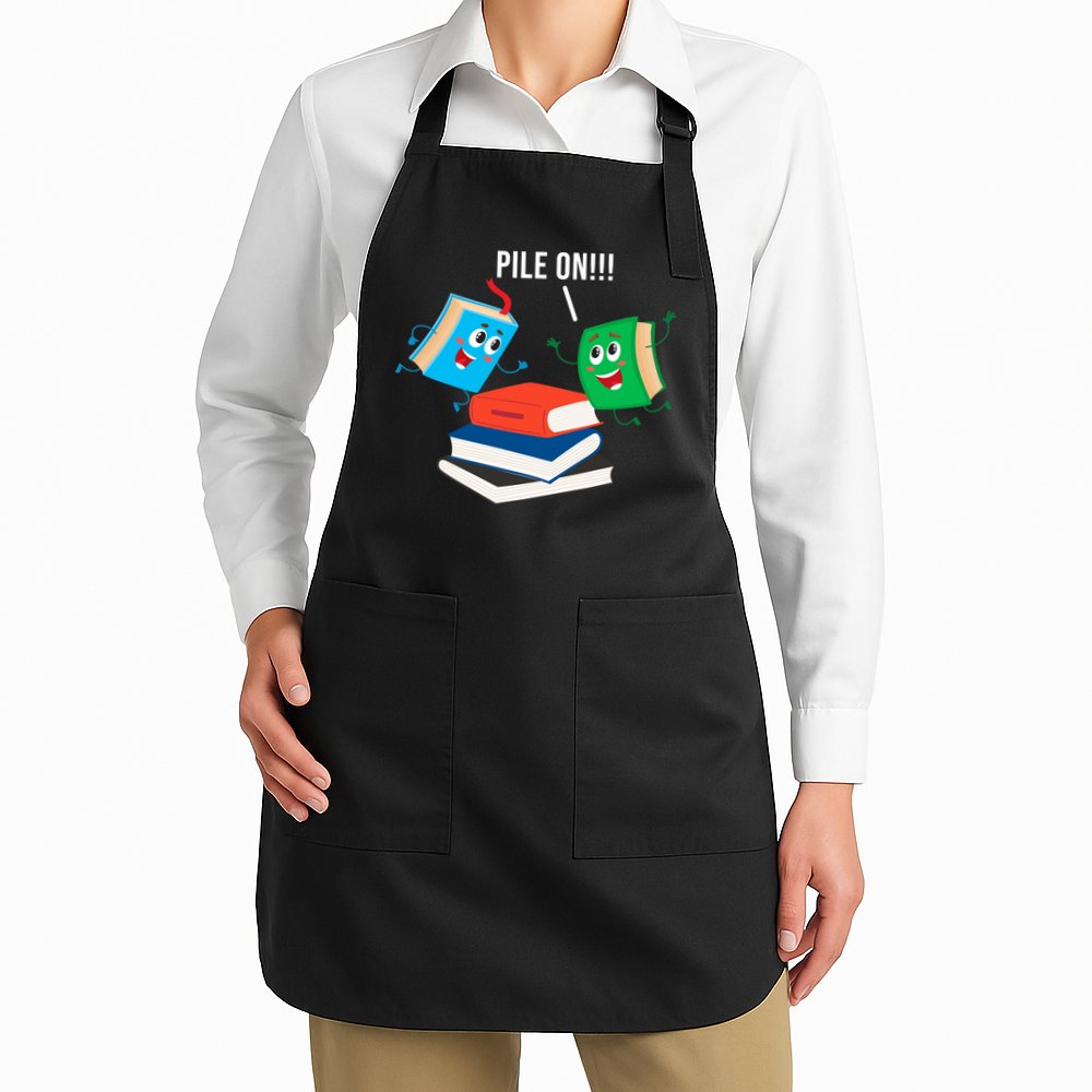 Pile On Books Apron