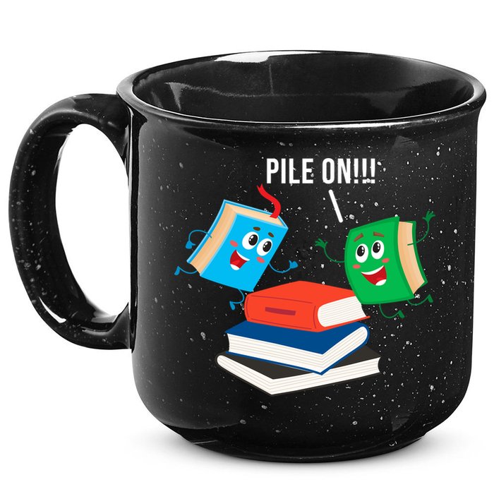 Pile On Books 15oz Campfire Ceramic Mug