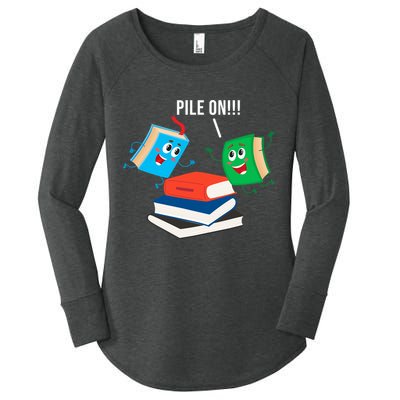 Pile On Books Women's Perfect Tri Tunic Long Sleeve Shirt
