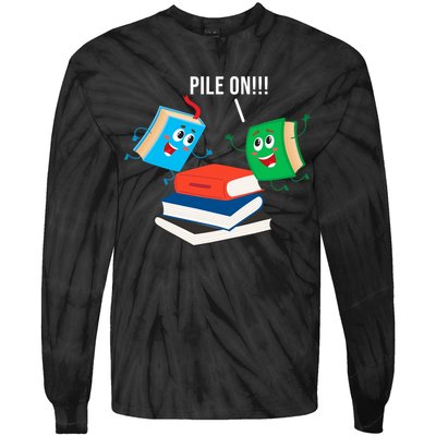 Pile On Books Tie-Dye Long Sleeve Shirt