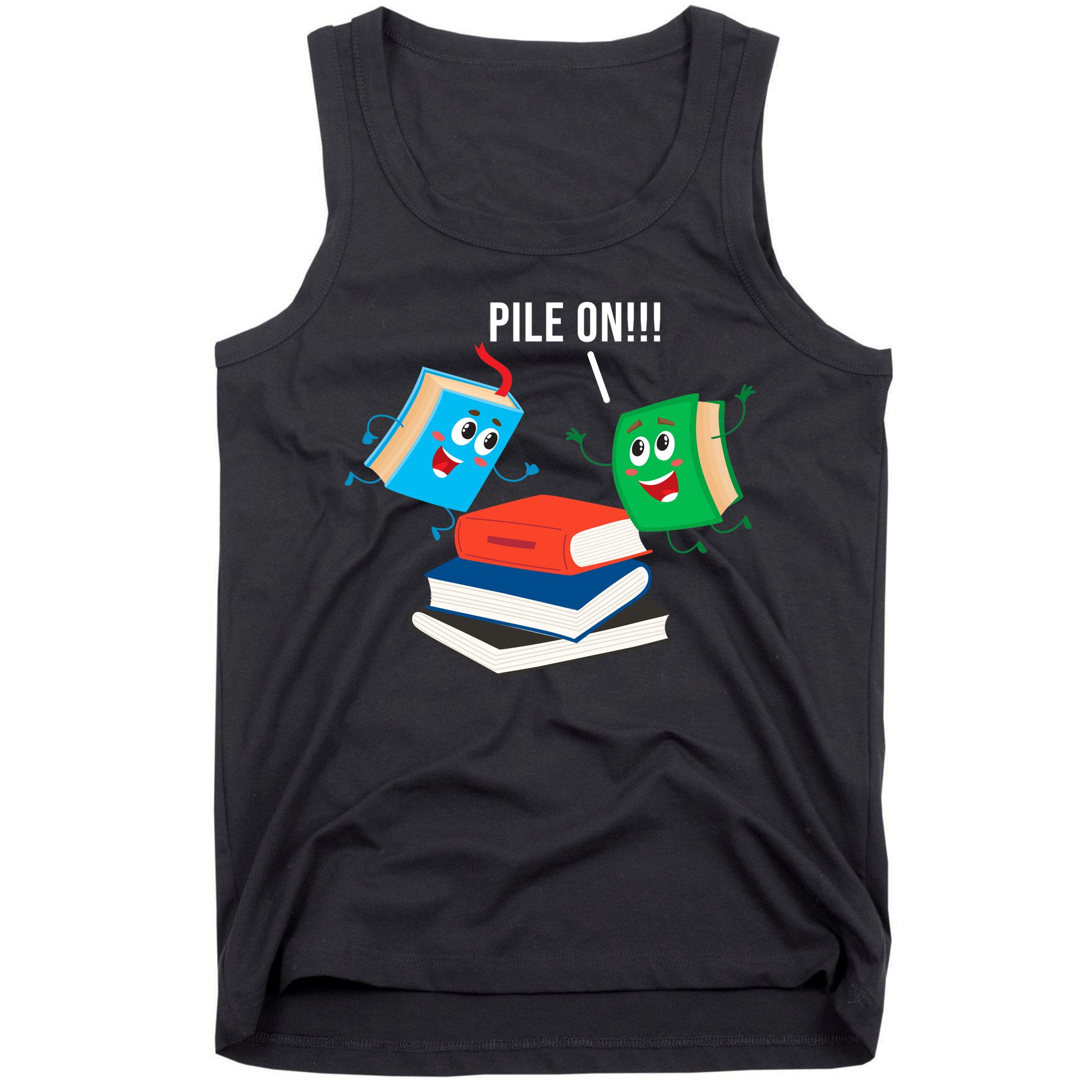 Pile On Books Tank Top