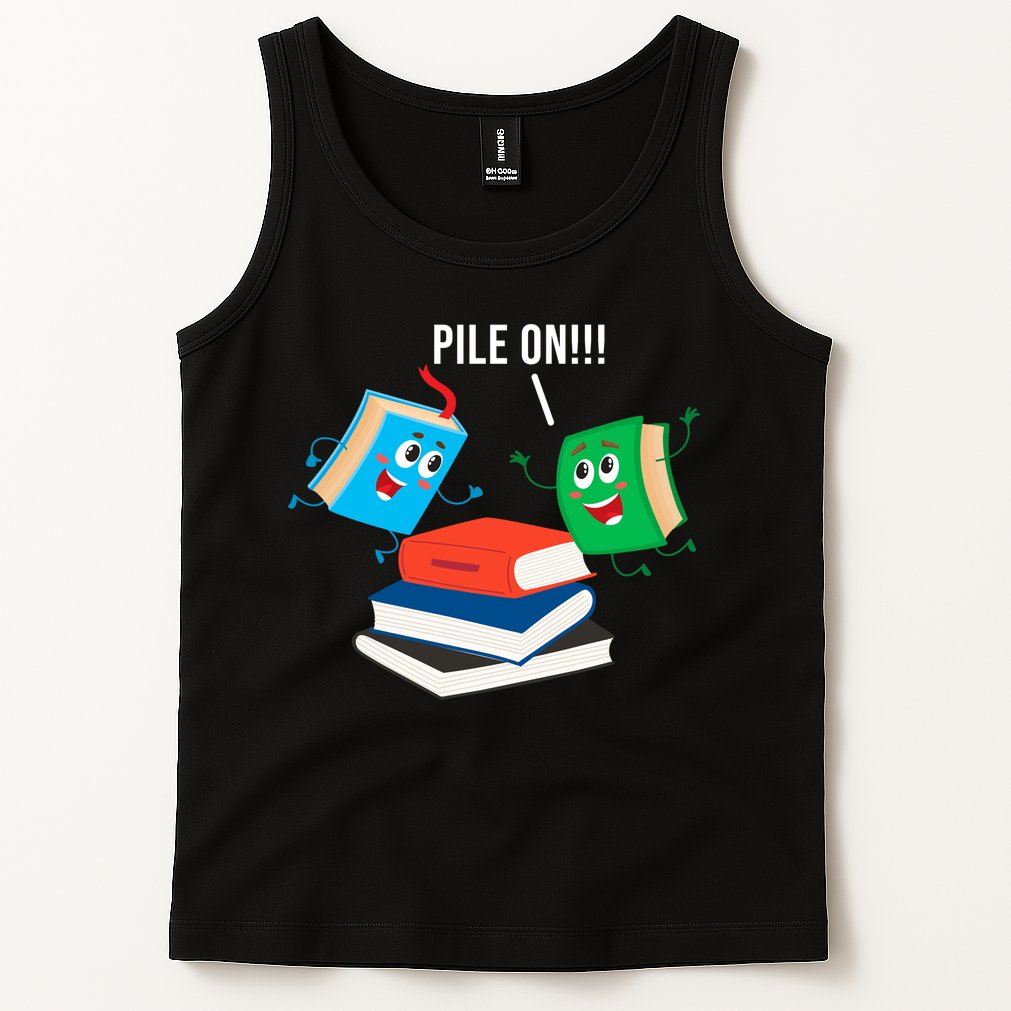 Pile On Books Tank Top