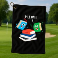Pile On Books Golf Towel