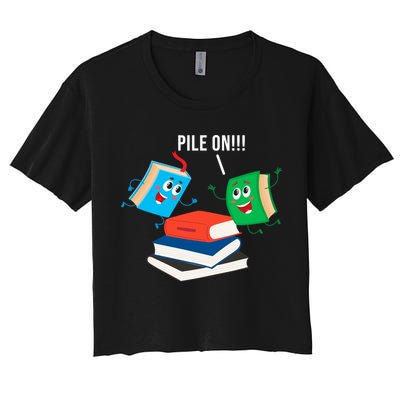 Pile On Books Crop Top