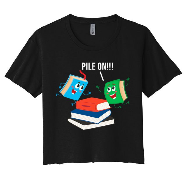 Pile On Books Crop Top