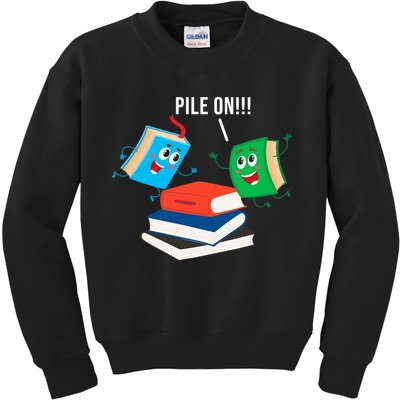 Pile On Books Kids Sweatshirt