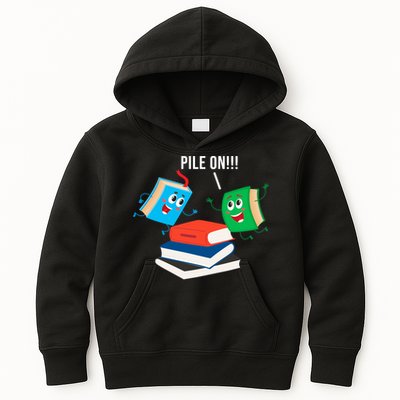 Pile On Books Kids Hoodie